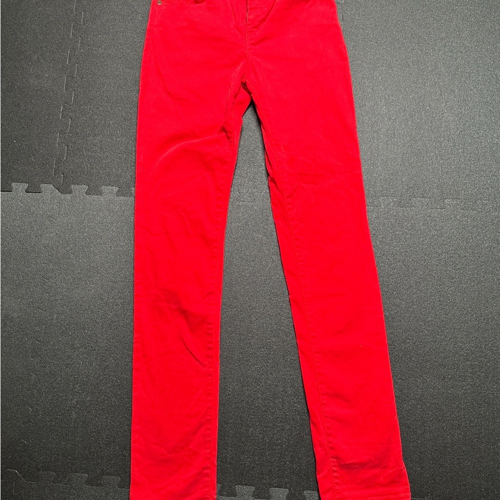 Giorgio Armani Red Straight Leg Jeans